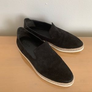Vince black espradrille slip on sneakers